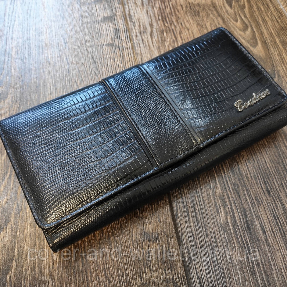 Жіночий шкіряний гаманець під крокодила на багато карток BOND NON Київ - фото 1