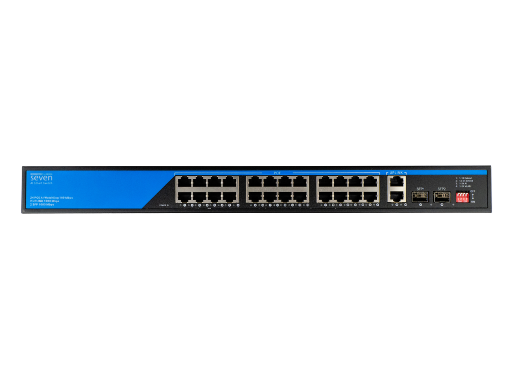 PoE коммутатор 24 порта SEVEN P-73224G-2SFP (POE: 24, UP: 2 Combo G / SFP) Киев - изображение 11