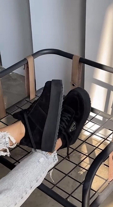 Molly Кроссовки женские MOLLY черные натуральная замша зимние размер 37-40 (5734) Коломия - фото 2