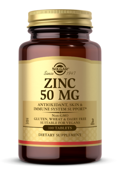 Цинк глюконат Solgar Zinc 50mg 100 tabs Київ - фото 1