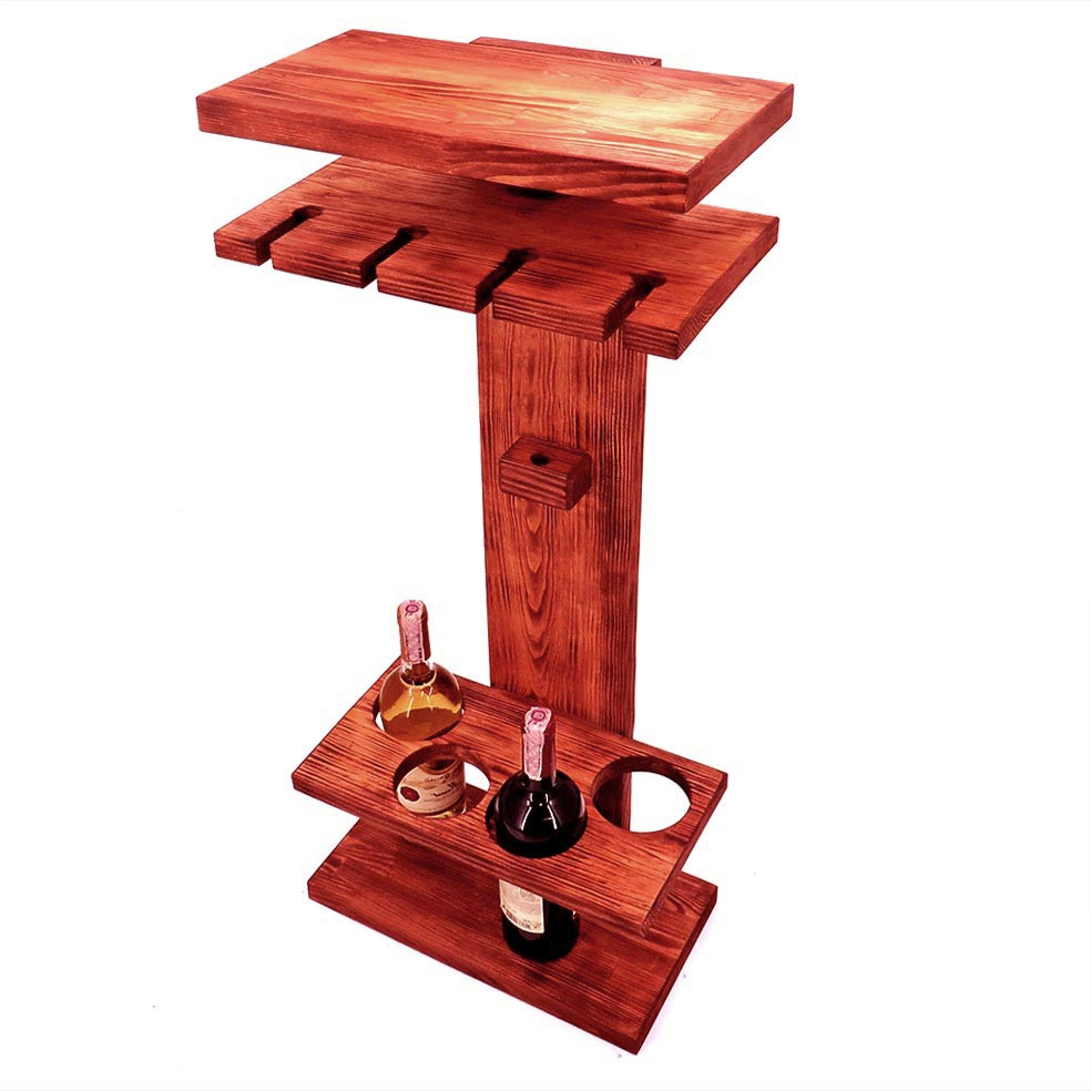 Настенная винная полка 