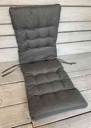 Подушка для стільців (40x120х4 см) подвійна Decorator Мальмо колір темно-сірий 84-158 Київ