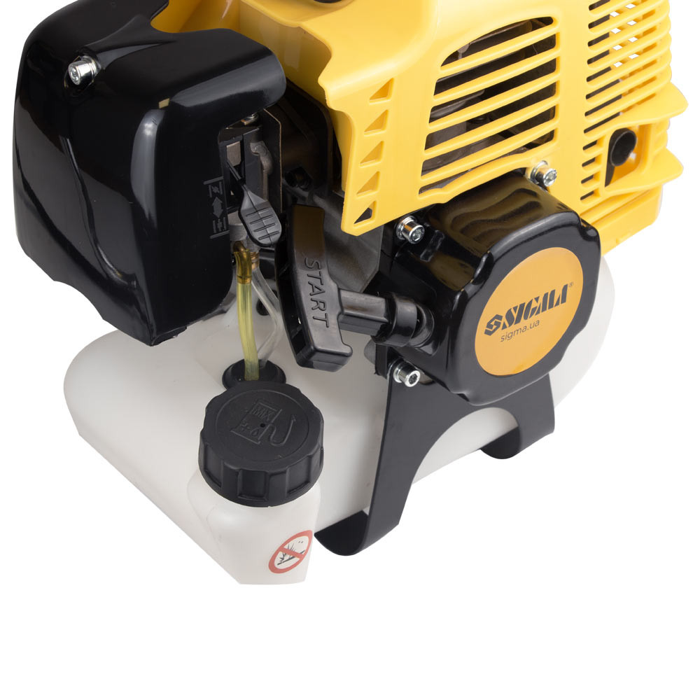 Sigma Триммер бензиновый 3.6кВт 52см³ жесткий усиленный вал 28мм U-ручка (катушка, 2 ножа, реме Київ - фото 7