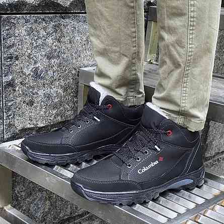 Ботинки ЗИМНИЕ Мужские Кроссовки на Меху Чёрные (размеры: 40) Видео Обзор Днепр