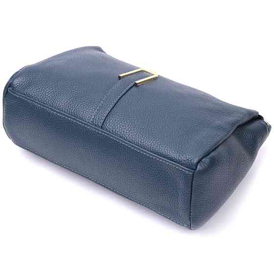 Жіноча практична сумка через плече з натуральної шкіри Vintage 22287 Синя Київ