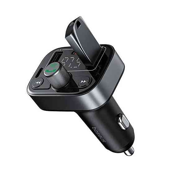 АЗП з FM-модулятором Baseus S-09 Pro Series Car FM Transmitter Cluster Black (C10762200113-00) Киев