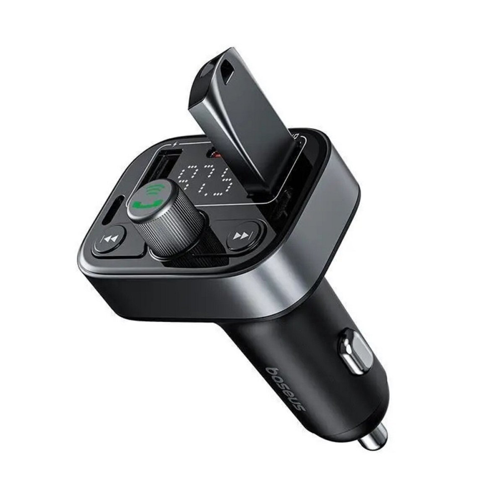 АЗП з FM-модулятором Baseus S-09 Pro Series Car FM Transmitter Cluster Black (C10762200113-00) Киев - изображение 3