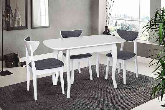 Стіл обідній Кантрі (930+300)*670, білий Киев