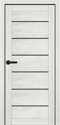 Двері міжкімнатні Порталіно PL-08 санома платинум чорне скло Київ - фото 1