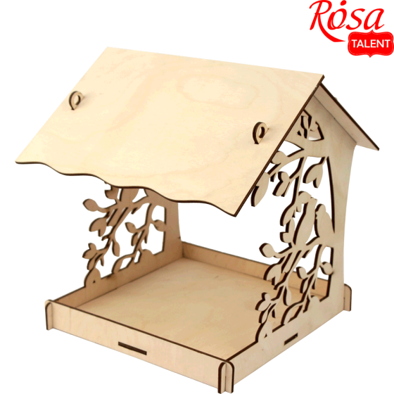 Кормушка для птиц 1 фанера 22х20х22,5см ROSA TALENT Киев