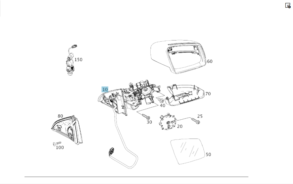 Mercedes-Benz  A1668109800 Рама - механізм правого дзеркала ML/GLE W166 GL/GLS X166 Одесса - изображение 6
