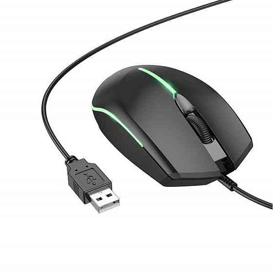 Мышь проводная BOROFONE BG10 Soaring game luminous wired mouse, цвет черный BG10B Одесса