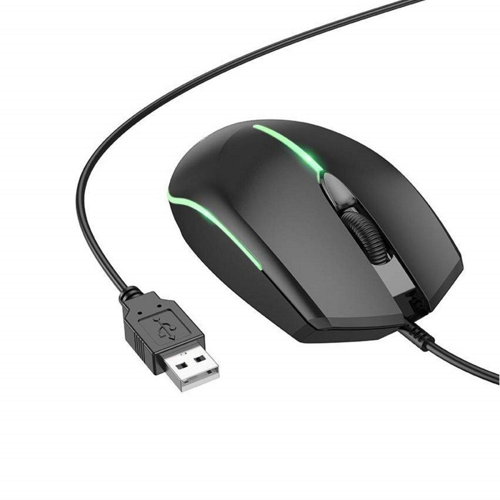 Мышь проводная BOROFONE BG10 Soaring game luminous wired mouse, цвет черный BG10B Одесса - изображение 3