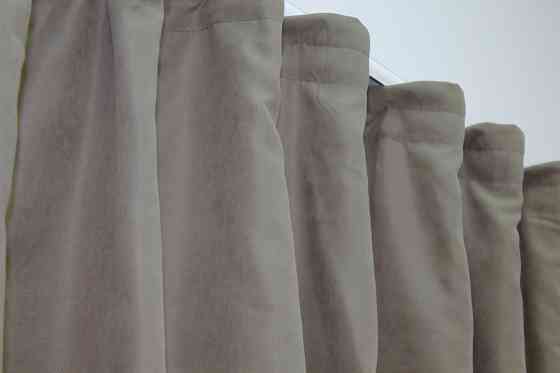 Кухонные шторы VR-Textil № 073к с ламбрекеном и подхватами розовый с какао 270х170 см (52-0473) Киев