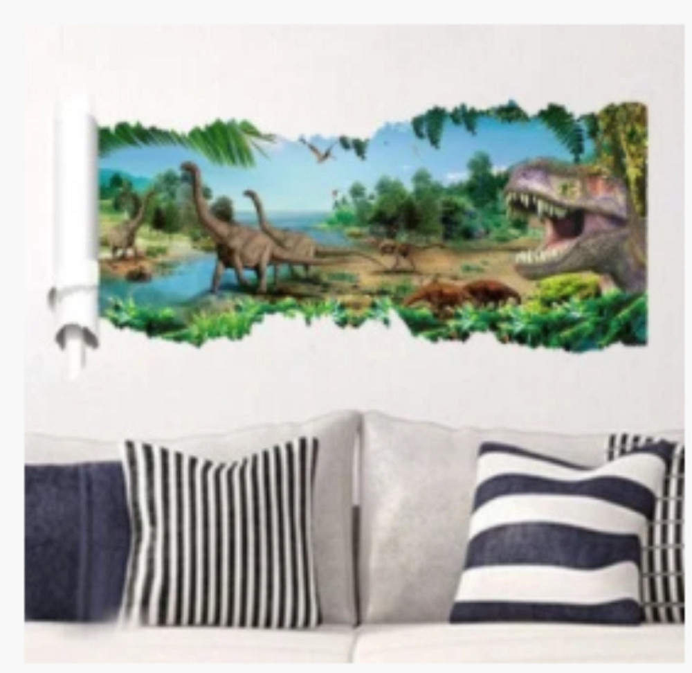 Виниловая наклейка для декора стены Динозавры 3D Киев - изображение 1