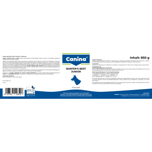 Вітамінно-мінеральний комплекс Canina Barfer Best Junior для собак на натуральному годуванні 850 г Київ - фото 2