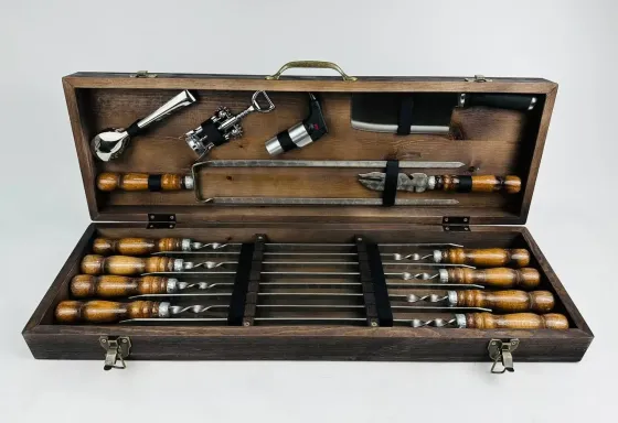 Набори шампурів, Набір шампурів у кейсі "Трофей Класік" Шампури, вертіла Тернопіль