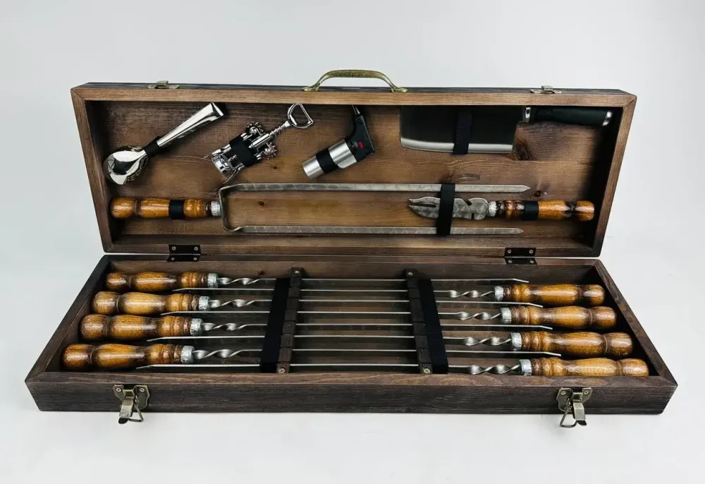 Набори шампурів, Набір шампурів у кейсі "Трофей Класік" Шампури, вертіла Тернопіль - фото 2