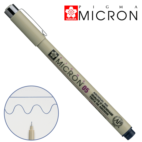 Лінер PIGMA MICRON (0.5) 0,45мм Синьо-чорний Sakura Київ