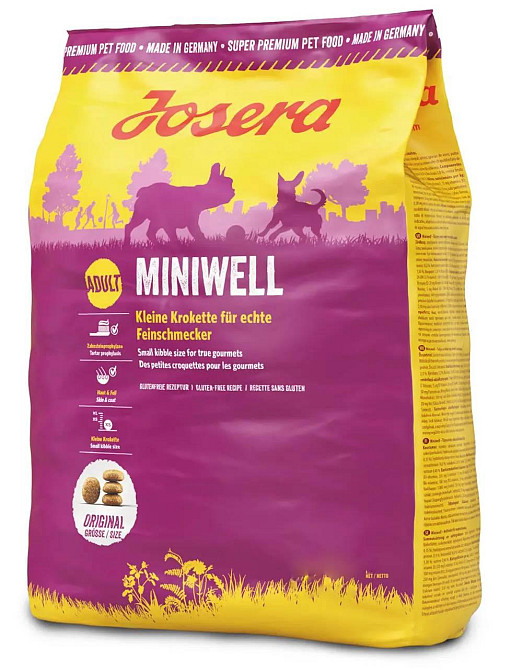 Сухой корм Josera Miniwell (Йозера Минивель) для взрослых миниатюрных пород, 3 кг Винница - изображение 1