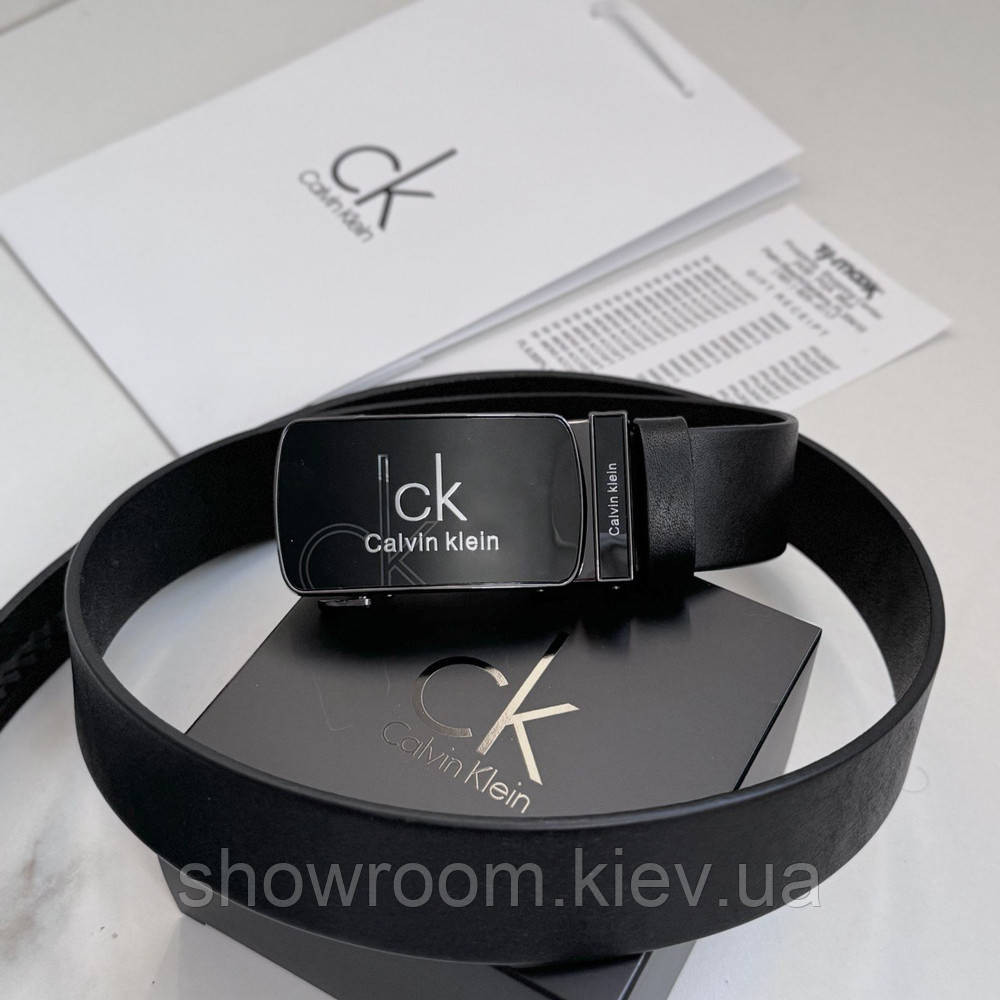 Кожаный мужской ремень с пряжкой автомат Ск (411) Киев - изображение 4