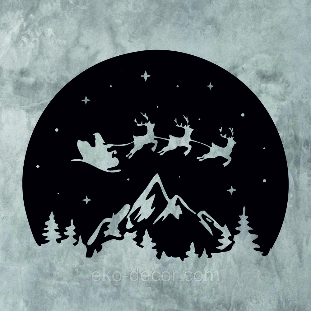 Декоративное настенное Панно «Новый год», Декор на стену 70*55 см, Чёрный Киев - изображение 7