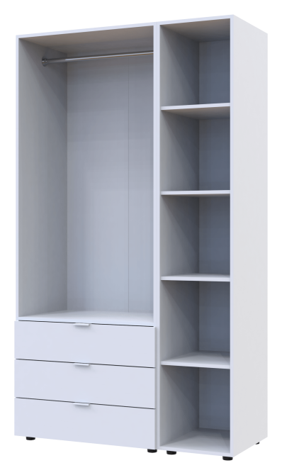 Комплект шаф для одягу Doros Гелар (2 шт.) 115,7х49,5х203,4 см Білий (DRS-011176) Дніпро - фото 2