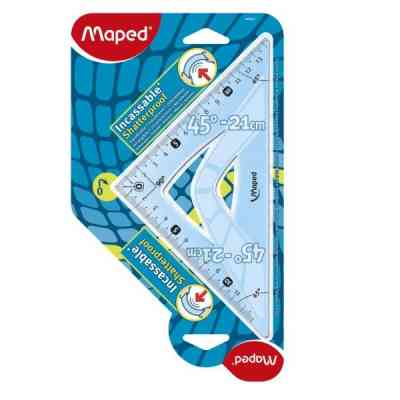 Лінійка Maped Косинець UNBREAKABLE 45гр/210мм (гіпотенуза) пластик (MP.244421) Вінниця