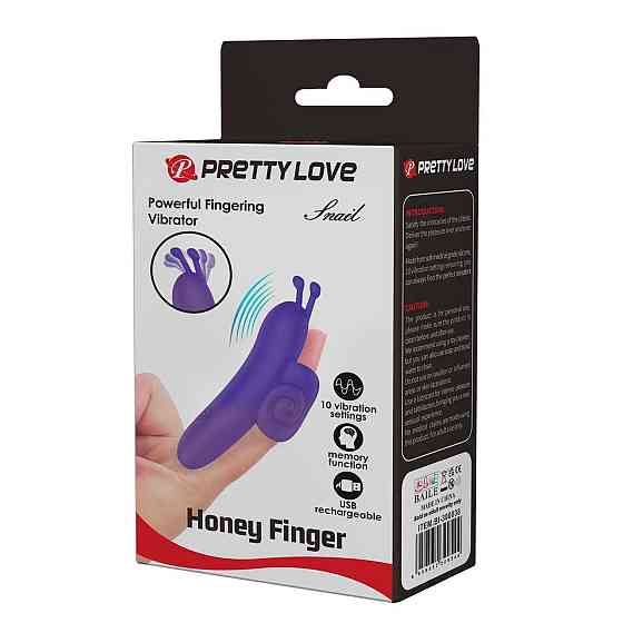 Вибростимулятор PRETTY LOVE Snail Honey Finger, 10 vibration functions Memory function Sex Aura Киев