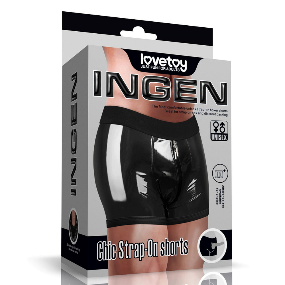 Труси для страпону Chic Strap-On shorts (28 - 31 inch waist) Black Sex Aura Київ - фото 1