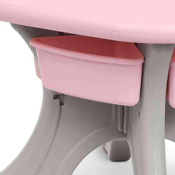 Детский cтолик с двумя стульями NEW TABLE-8 серо-розовый Винница