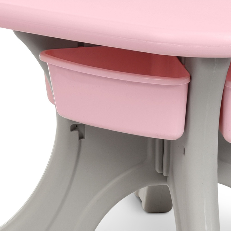 Детский cтолик с двумя стульями NEW TABLE-8 серо-розовый Винница - изображение 4