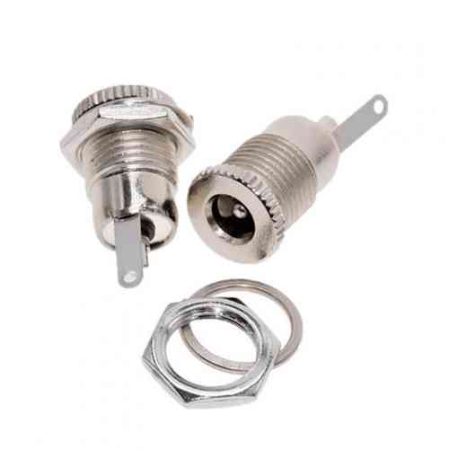 Роз&apos;єм гніздо живлення DC099 5.5x2.1мм, 5шт, із різьбою на панель, метал Вінниця