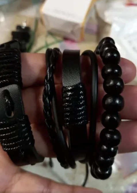 Подарочный набор для мужчин: наручные часы с 3 ориг. браслетами- диам 4см, длин 24см, шир рем 2см, без коробки Киев - изображение 6