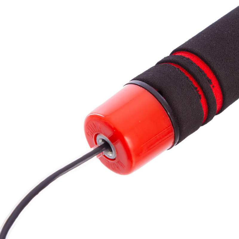 Скакалка скоростная с подшипником и PVC жгутом FI-8008 Вишнёвое - изображение 2