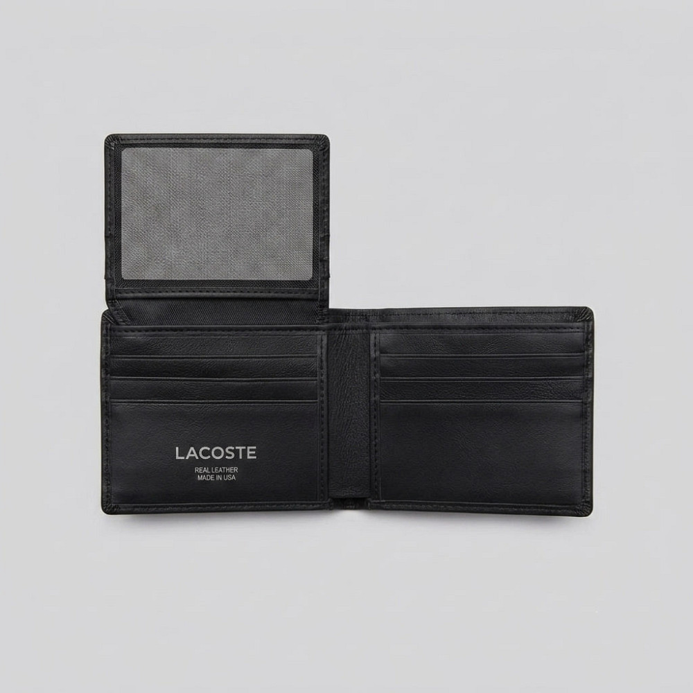 Мужской кожаный небольшой кошелек Lacoste (1722-1) Киев - изображение 6