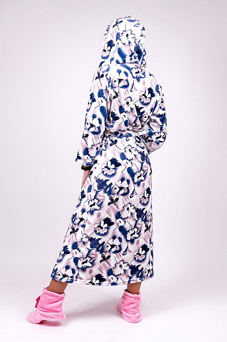 Халат теплий жіночий "Фіалка"  48/50(L) топ Крохатушка одяг Київ - фото 2