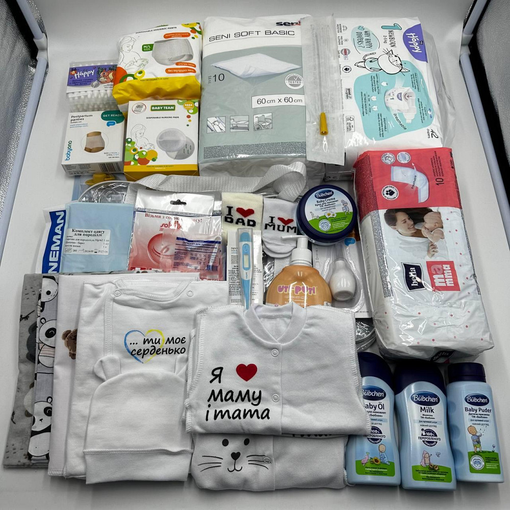 Набір у пологовий будинок для мами та новонародженого Premium у прозорій сумці L + сумка M для малюка 34 позиції EkoMama Кривий Ріг - фото 2