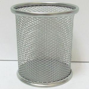 Підставка для ручок "J. Otten" 7840-S "Сетка" срібна кругла 9,8*8см метал, шт Київ - фото 1