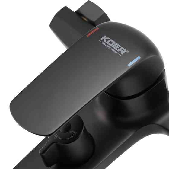 Змішувач для ванни з коротким виливом Koer KB-40008-05 (Колір чорний) (KR3473) Київ