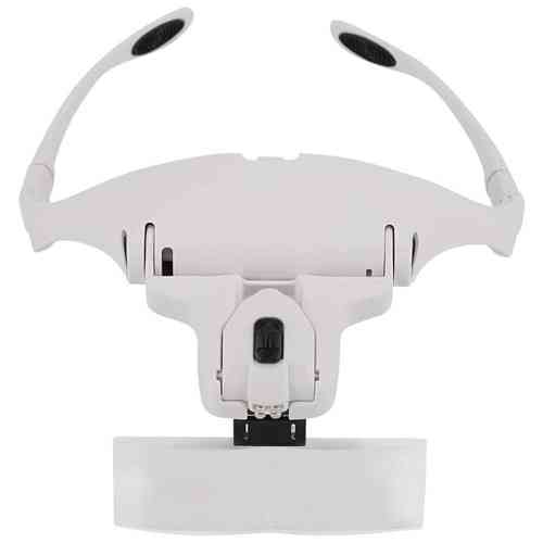 Окуляри збільшувальні налобні з LED підсвіткою, змінні лінзи 5 шт (1X-3.5X), лупа для роботи з дрібними деталями, модель 9892B1 Київ