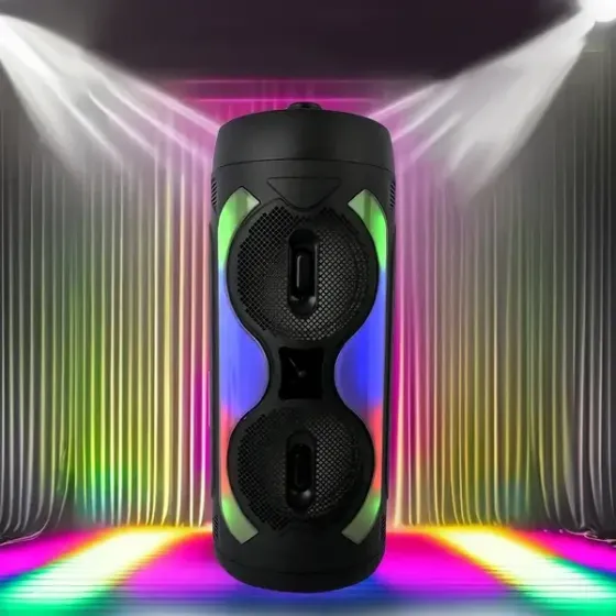 Колонка музична портативна Bluetooth ZQS6232, 60Вт, 2 динаміка, FM-радіо, LED підсвітка, мікрофон, U Київ