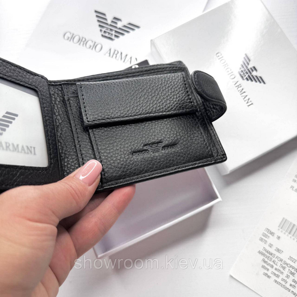 Брендовий гаманець із натуральної шкіри на застібці GA (6605) Київ - фото 8