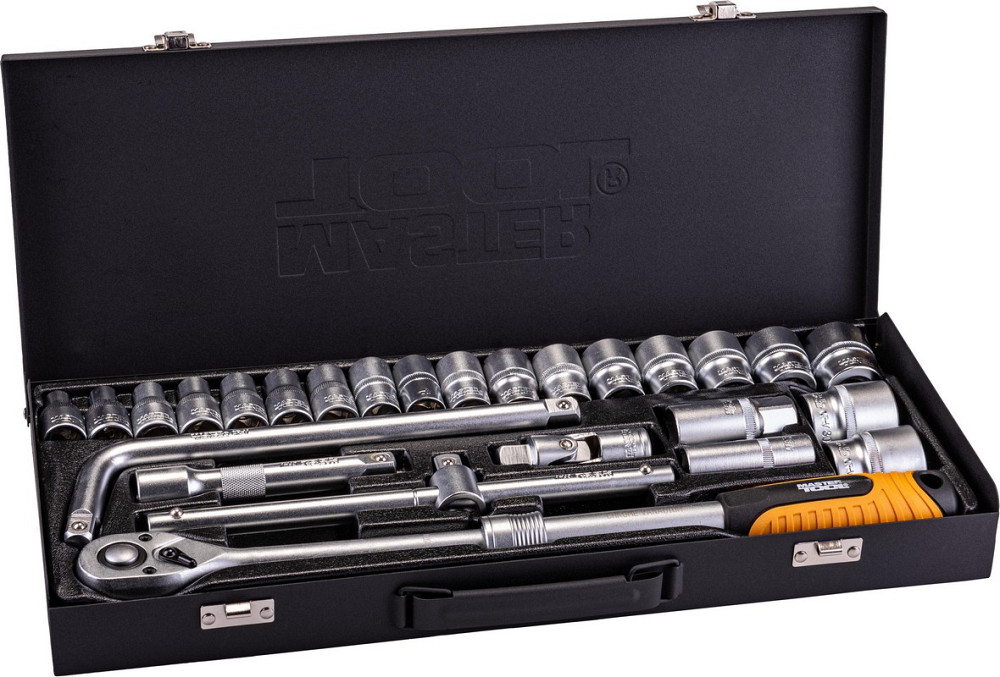 MASTERTOOL Набір інструментів MASTERTOOL PROFI ½" 24 шт 10-32 мм CrV50BV30 металевий кейс 78-41 Коломия - фото 6