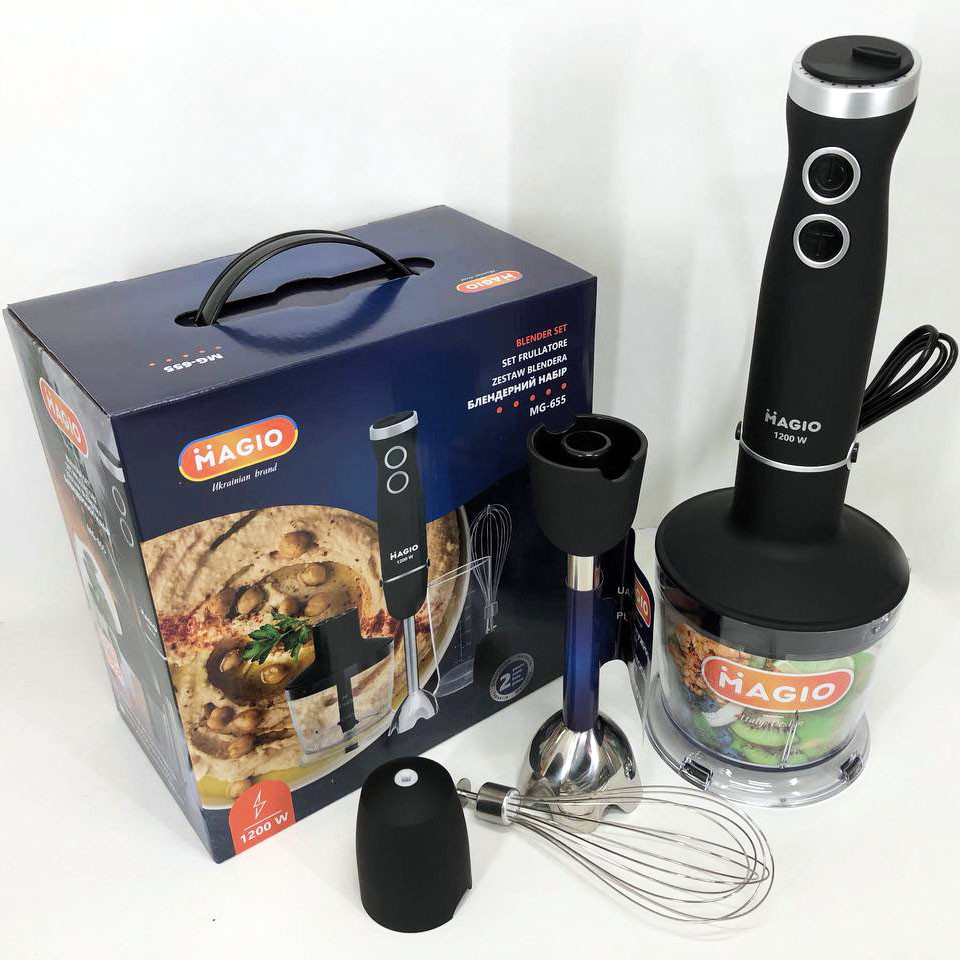 Блендер для пюре і коктейлів MAGIO MG-655, Блендер для приготування крем-соусів класичний XL-20 Львів - фото 2