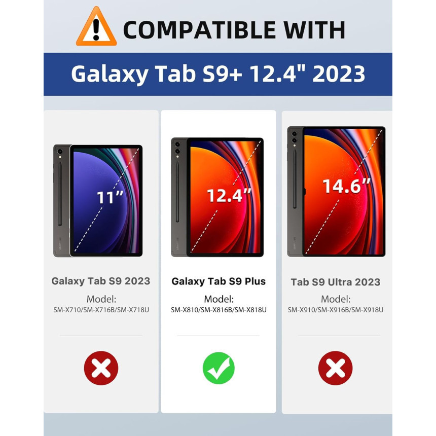 Фірмовий чохол-клавіатура MOKO для Samsung Galaxy Tab S9+ Plus(SM-X810/SM-X816/SM-X818) Дніпро - фото 5