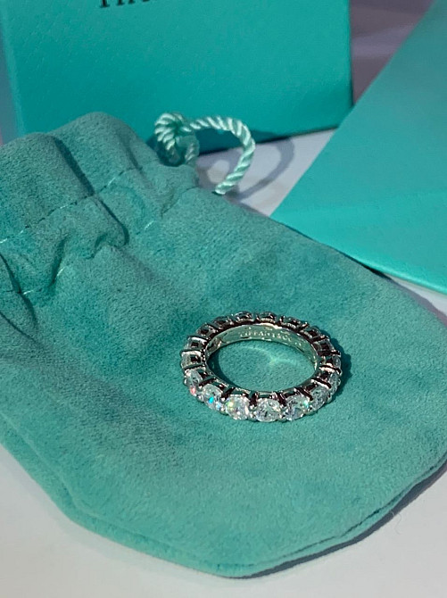 Кольцо дорожка Тиффани Tiffany, серебро 925 пробы / упаковано в мешочек Tiffany Одесса - изображение 6