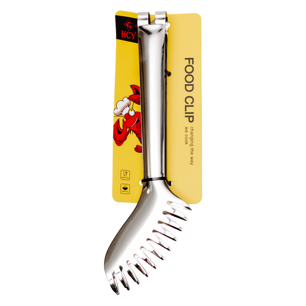 Щипцы кухонные металлические 23×4 (см) кулинарные щипцы для мяса, рыбы, гриля поварские щипцы Серебристый HP-8-65 Киев - изображение 5