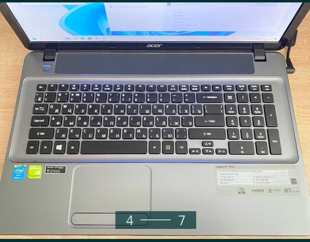 Гарний Ноутбук: ASER Aspire 17.3" E1-731G 4x Intel i5-3210M/8/500/ GF710M. Київ - фото 5