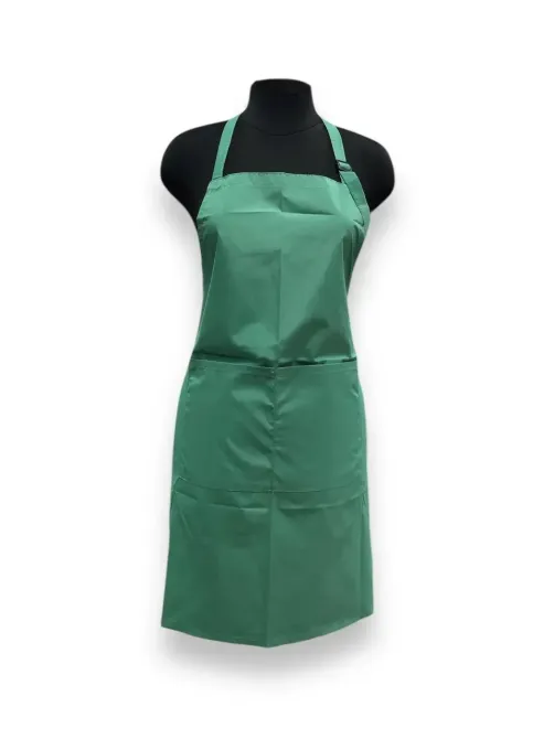 Фартух майстра Teysha плащовий з 2 кишенями та регульованою лямкою Зелений Київ - фото 1